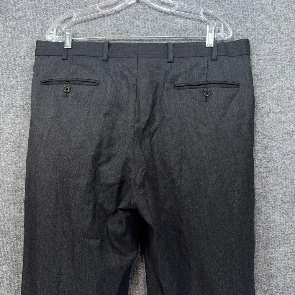 Brooks Brothers Dress Pants Mens 37 Gray Pleated Wool Madison Cuffed Slacks Lux